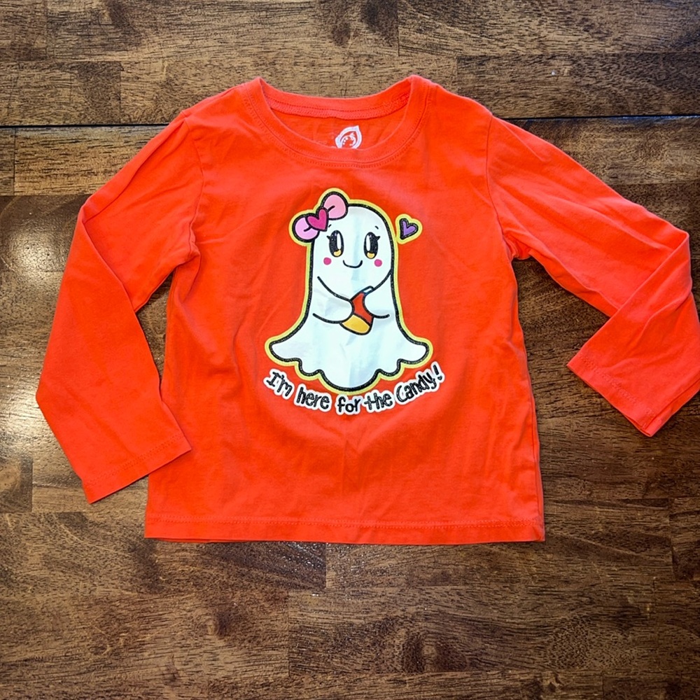 The children’s place girl 3T orange Halloween shirt